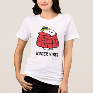 Snoopy Winter in Puffer Coat Tri-Blend-Shirt Tri-Blend Shirt