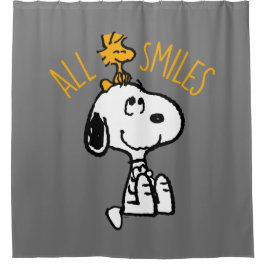 Snoopy & Woodstock - Alles Lächeln Duschvorhang
