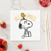 Snoopy & Woodstock - Alles Lächeln Serviette (Beispiel)