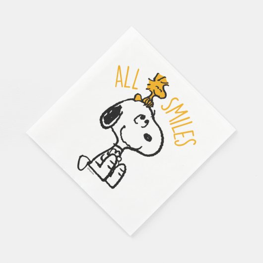 Snoopy & Woodstock - Alles Lächeln Serviette (Ecke)
