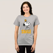 Snoopy & Woodstock - Alles Lächeln Tri-Blend Shirt (Vorderseite voll)