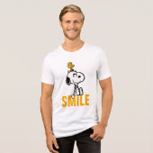 Snoopy & Woodstock - Alles Lächeln Tri-Blend Shirt (Vorderseite voll)