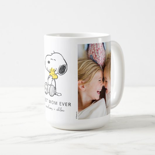 Snoopy & Woodstock | Beste Mama je - Foto Kaffeetasse (VorderseiteRechts)