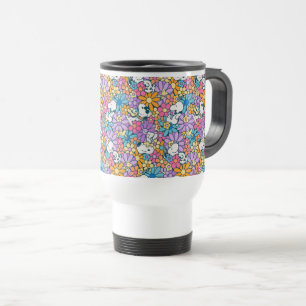 Snoopy & Woodstock Blumenmuster Reisebecher