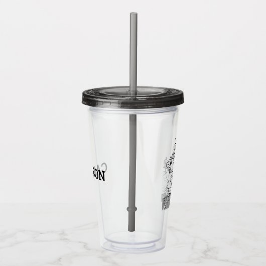 Snoopy, Woodstock & Charlie Brown auf einem Trolle Acryltrinkbecher (Rechts)