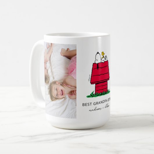 Snoopy & Woodstock Doghouse | Bester Opa je Kaffeetasse (Vorderseite Links)