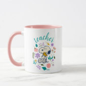 Snoopy & Woodstock Flower Hug Teacher Tasse (Links)