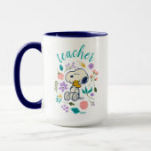 Snoopy & Woodstock Flower Hug Teacher Tasse (Links)