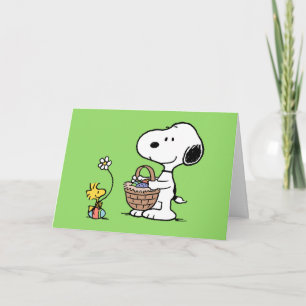 Snoopy & Woodstock   Frohe Ostern Grußkarte Feiertagskarte