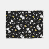 Snoopy & Woodstock Fun & Flowers Fleecedecke (Vorderseite (Horizontal))