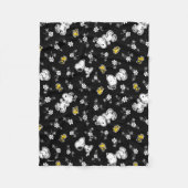 Snoopy & Woodstock Fun & Flowers Fleecedecke (Vorderseite)