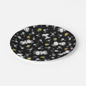 Snoopy & Woodstock Fun & Flowers Pappteller (Schrägansicht)