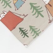 Snoopy & Woodstock Go Camping Muster Fleecedecke (Ecke)