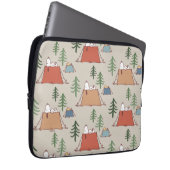 Snoopy & Woodstock Go Camping Muster Laptopschutzhülle (Vorne Rechts)