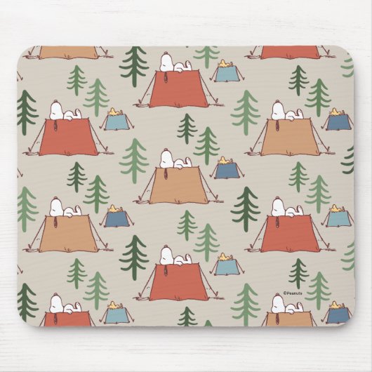Snoopy & Woodstock Go Camping Muster Mousepad (Vorne)