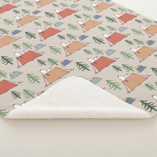 Snoopy & Woodstock Go Camping Muster Sherpadecke (3/4)