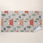 Snoopy & Woodstock Go Camping Muster Strandtuch (Vorderseite)