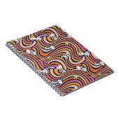 Snoopy & Woodstock Groovy Vibes Lila Muster Notizblock (Rechte Seite)