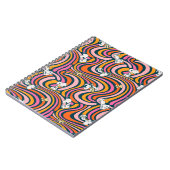 Snoopy & Woodstock Groovy Vibes Lila Muster Notizblock (Linke Seite)