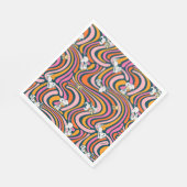 Snoopy & Woodstock Groovy Vibes Lila Muster Serviette (Ecke)