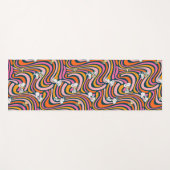 Snoopy & Woodstock Groovy Vibes Lila Muster Yogamatte (Vorderseite (Horizontal))