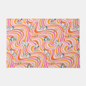 Snoopy & Woodstock Groovy Vibes Orange Muster Fußmatte (Vorderseite)