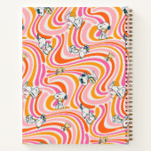 Snoopy & Woodstock Groovy Vibes Orange Muster Notizblock (Rückseite)