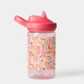 Snoopy & Woodstock Groovy Vibes Orange Muster Trinkflasche (rechts)