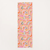 Snoopy & Woodstock Groovy Vibes Orange Muster Yogamatte (Vorderseite)