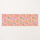 Snoopy & Woodstock Groovy Vibes Orange Muster Yogamatte (Vorderseite (Horizontal))