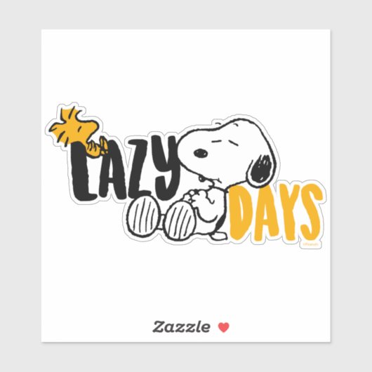 Snoopy & Woodstock | Lazy Day Aufkleber (Blatt)