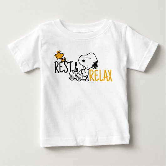 Snoopy & Woodstock | Lazy Day Baby T-shirt (Vorderseite)