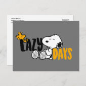 Snoopy & Woodstock | Lazy Day Postkarte (Vorne/Hinten)