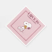 Snoopy & Woodstock - Liebe ist Schnurrbart & Cuddl Serviette (Ecke)