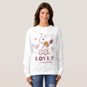 Snoopy & Woodstock - Liebe ist Schnurrbart & Cuddl Sweatshirt (Vorne ganz)