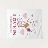 Snoopy & Woodstock - Liebe ist Schnurrbart & Cuddl Wandteppich (Vorderseite (Horizontal))