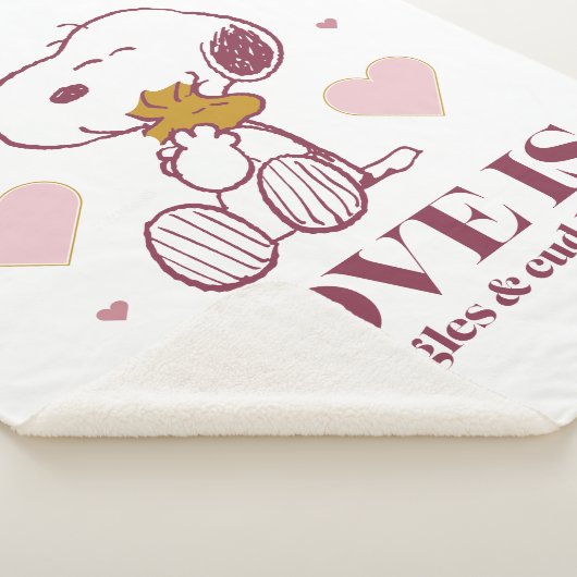 Snoopy & Woodstock Love is Snuggles & Cuddles Sherpadecke (3/4)