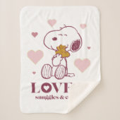 Snoopy & Woodstock Love is Snuggles & Cuddles Sherpadecke (Vorderseite)