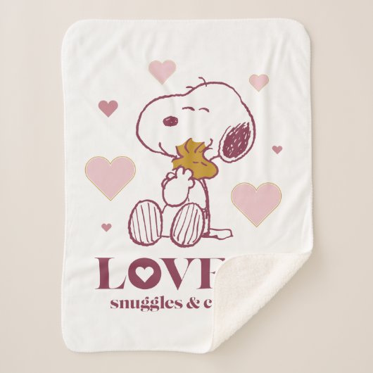 Snoopy & Woodstock Love is Snuggles & Cuddles Sherpadecke (Vorderseite)