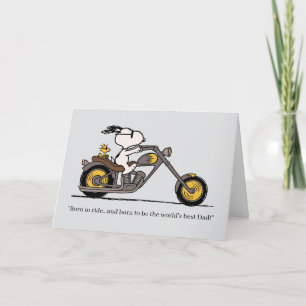 Snoopy & Woodstock Motorrad zum Vatertag Karte