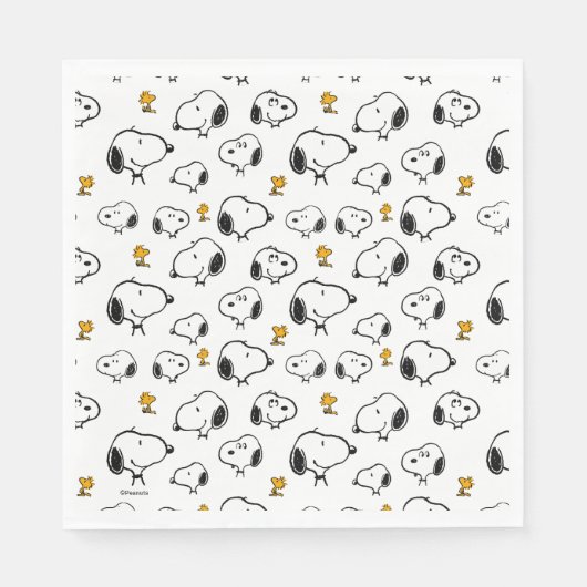 Snoopy & Woodstock Muster Serviette (Vorderseite)