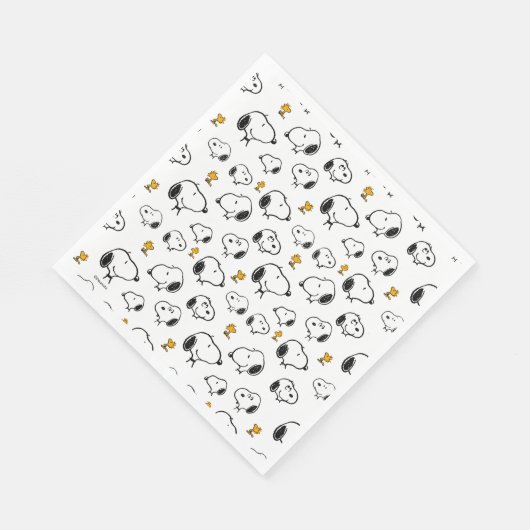 Snoopy & Woodstock Muster Serviette (Ecke)