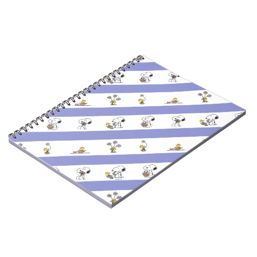 Snoopy & Woodstock Ostergestreifen Notizblock (Linke Seite)