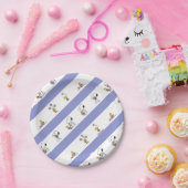 Snoopy & Woodstock Ostergestreifen Pappteller (Party)