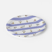 Snoopy & Woodstock Ostergestreifen Pappteller (Schrägansicht)