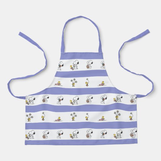 Snoopy & Woodstock Ostergestreifen Schürze (Vorderseite)