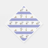 Snoopy & Woodstock Ostergestreifen Serviette (Ecke)