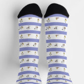 Snoopy & Woodstock Ostergestreifen Socken (Oben)