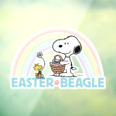 Snoopy & Woodstock - Ostern Beagle Fensteraufkleber (Blatt 3)