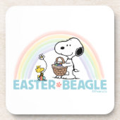 Snoopy & Woodstock - Ostern Beagle Getränkeuntersetzer (Vorderseite)